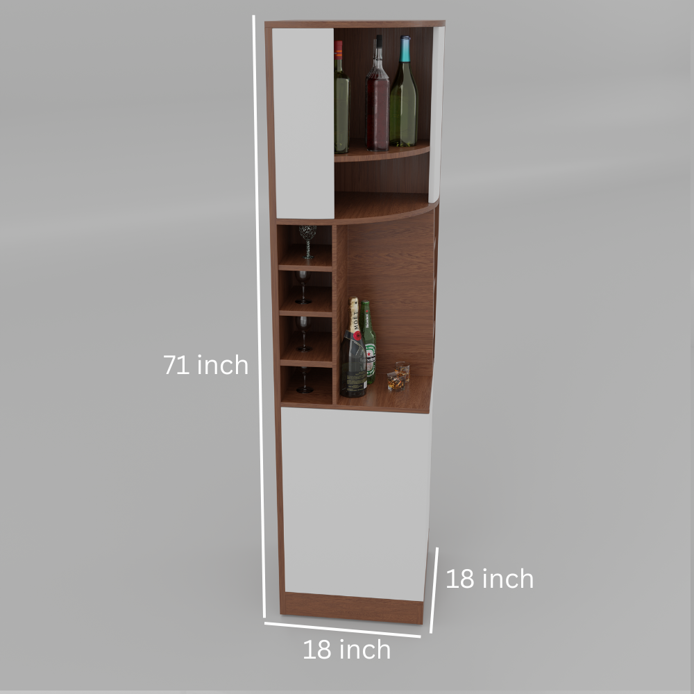 BRAVEALLO DARK CORNER BAR CABINET