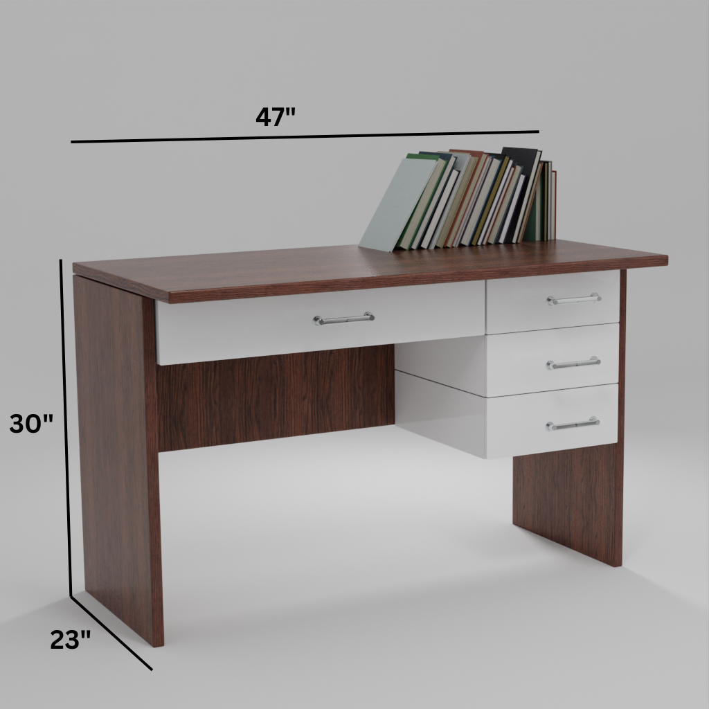 nook dual tone Engineered Wood finish Writing Table