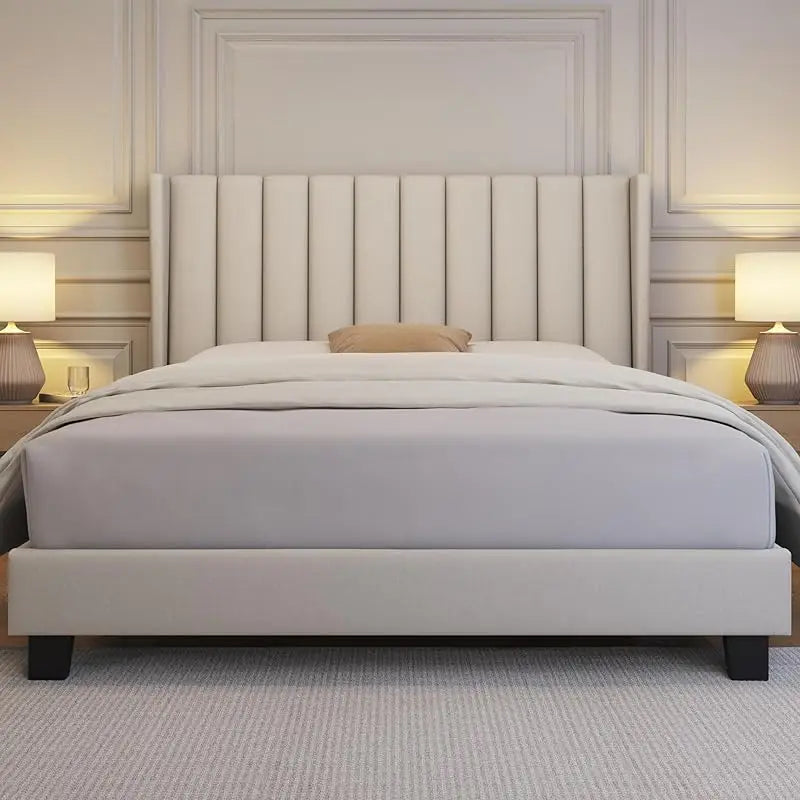 Ardas Interior Luxe Comfort Upholstered  Bed - Fully Customizable with Premium Fabric and High-Quality Framing”