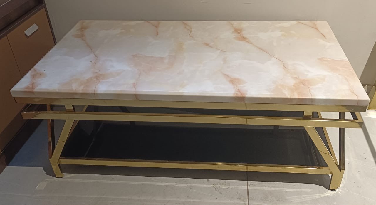 “Stellar Metal Center Table with Industrial Design and Sturdy Frame ...