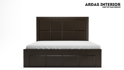 Ardas Interior Solid Wood Double Box, Hydraulic Bed  | Chocolate Bed