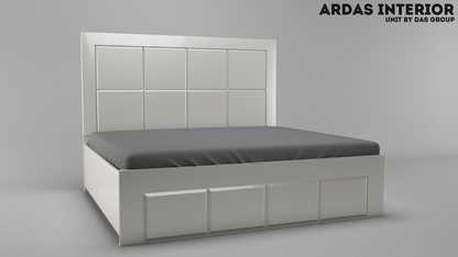 Ardas Interior Solid Wood Double Box, Hydraulic Bed  | Choco Bed