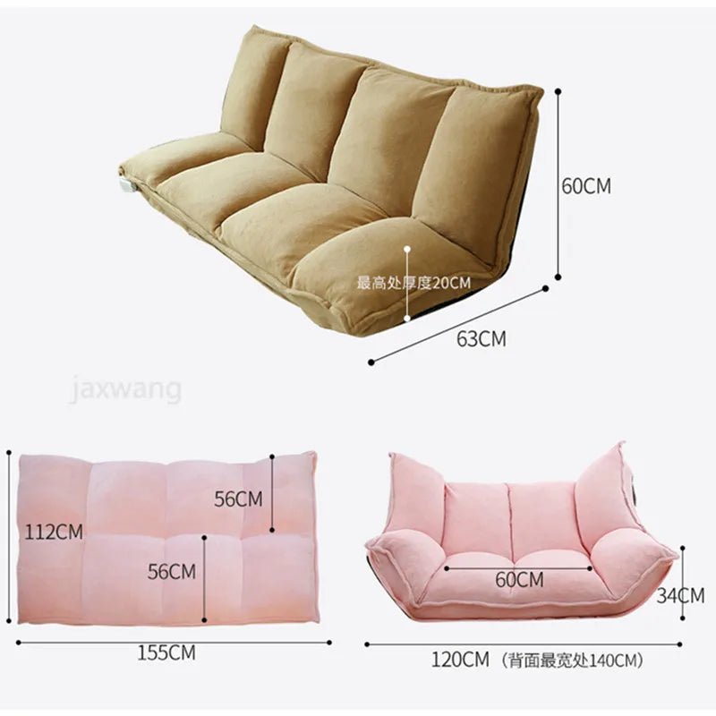 Modern Fashion Sofas Lazy Tatami Single Sofa Double Bed Japanese Style Folding Bed Bedroom Lunch Break Window Chair Lazy Sofa