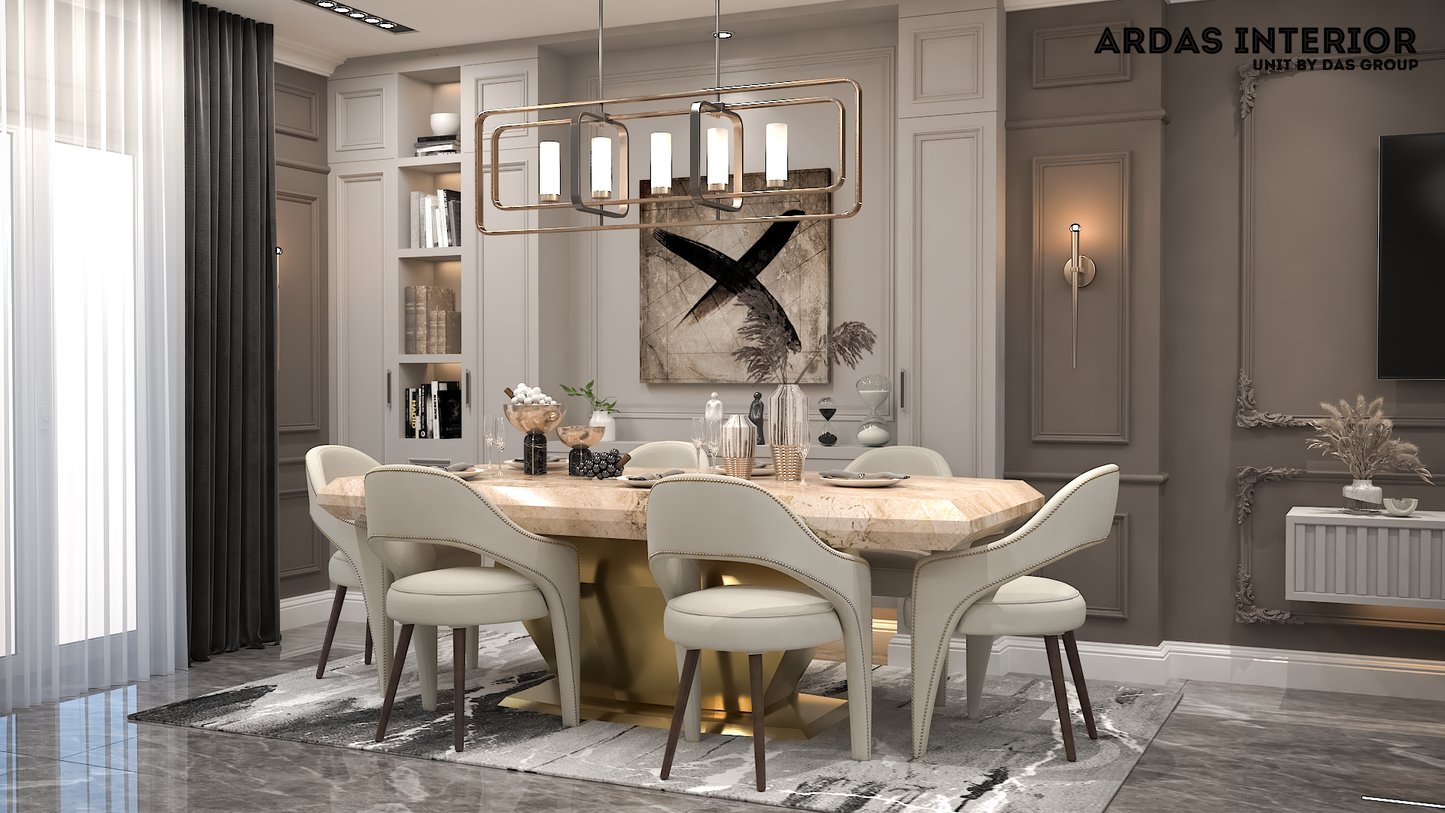 Luxora Dining Table Set by Ardas Interiors – A Premium Dining Experience