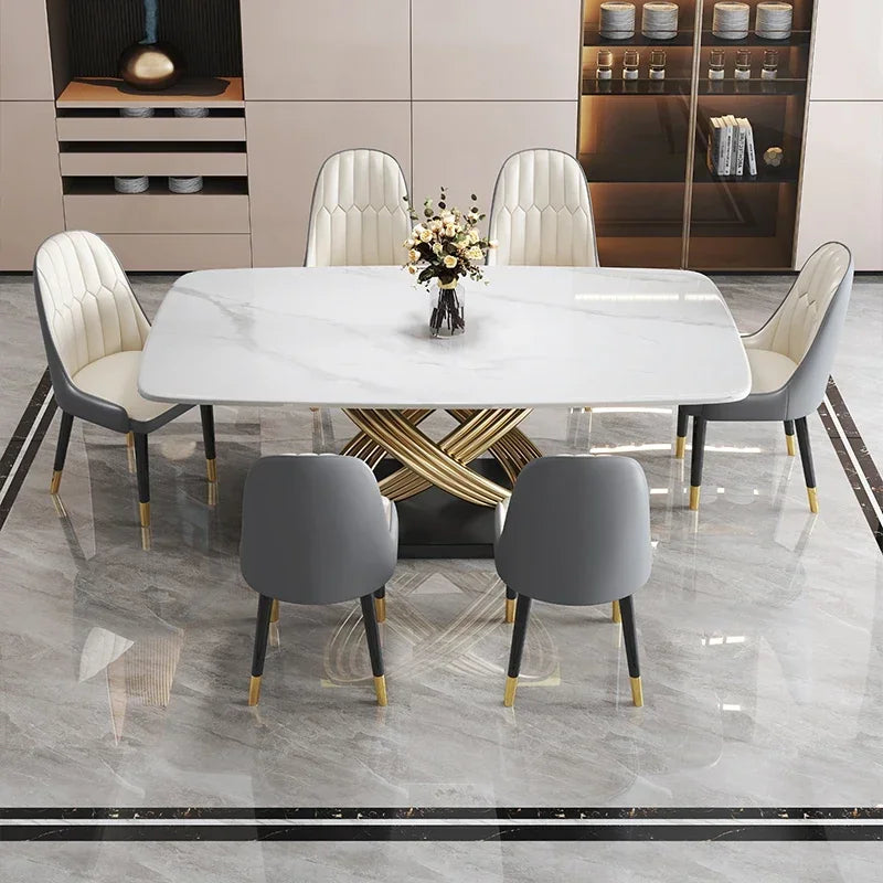 Salon Marble Dining Table Dinner Patio Restaurant Conference Coffe Dining Table Console Kitchen  Home Furniture