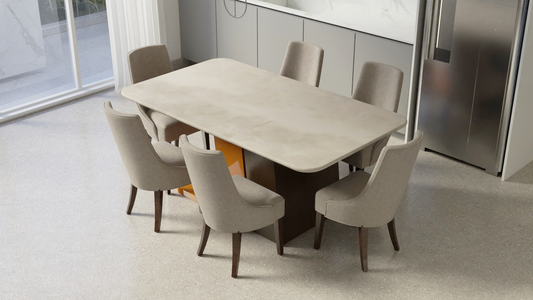 6 seater dinning table marble top