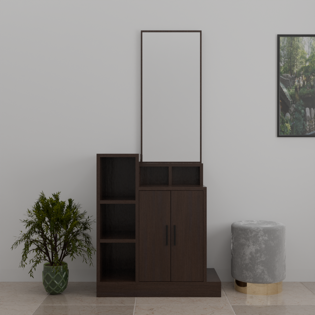 The Heirloom Dressing Table with a wood finish