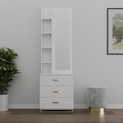 The Serene Reflection Dressing Table in a white color finish