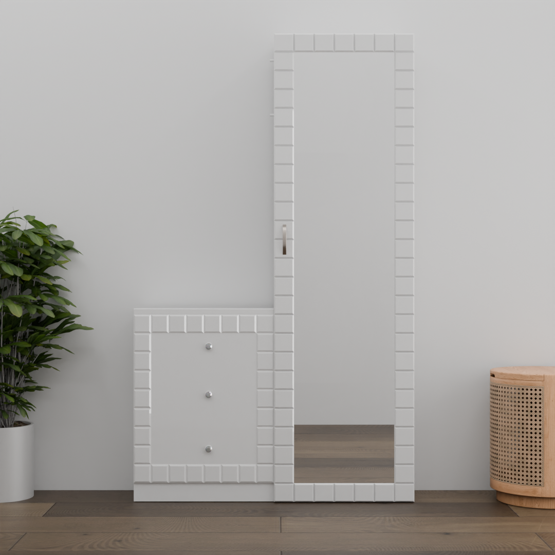 QSS dressing table in white color