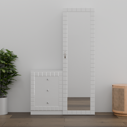 QSS dressing table in white color