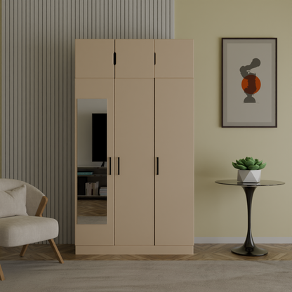 Nebula Nook three door  particle wood fnish with mirror