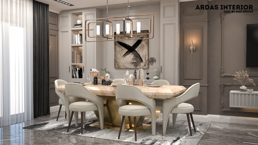 luxury 6 seater dining set