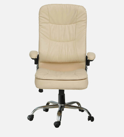 feasta cream leather office chair