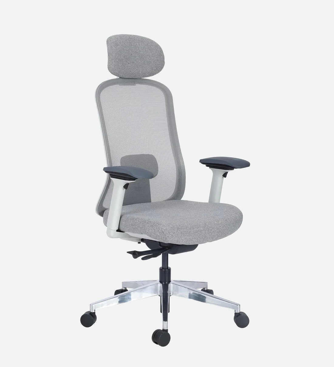 LumbarLux Aero Chair in White & Grey Colour