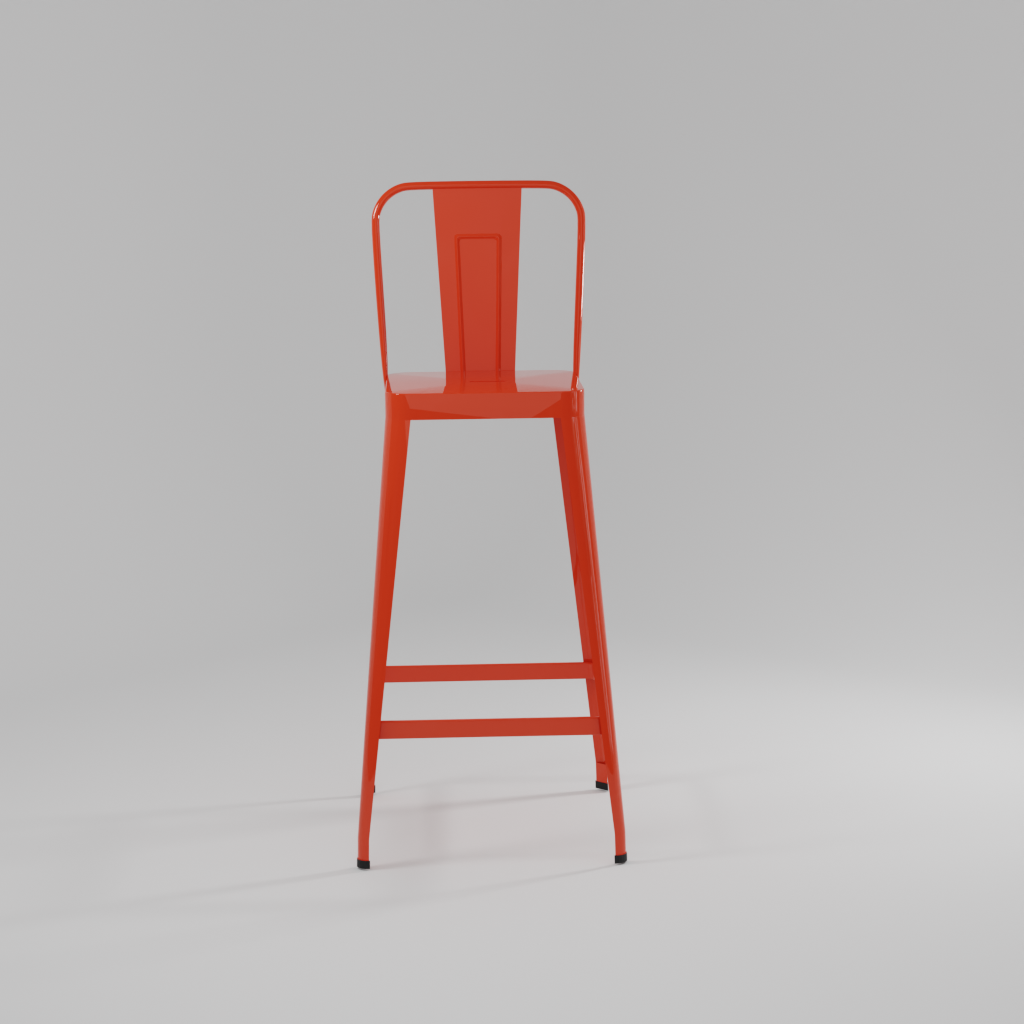 Apex Metal Bar Stool In orange Color