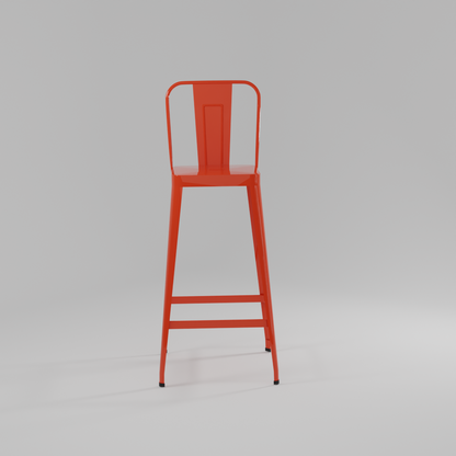 Apex Metal Bar Stool In orange Color