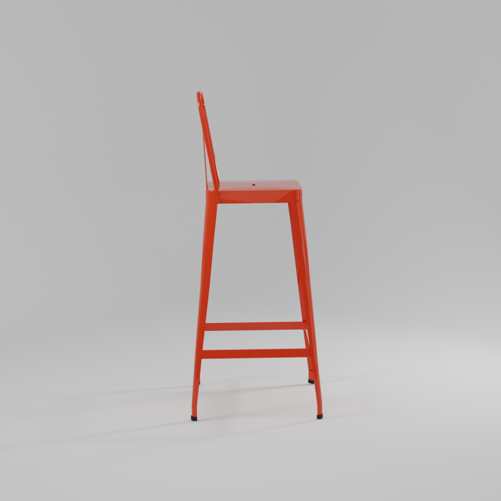 Apex Metal Bar Stool In orange Color