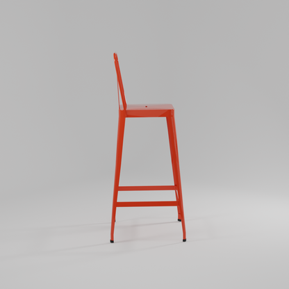 Apex Metal Bar Stool In orange Color