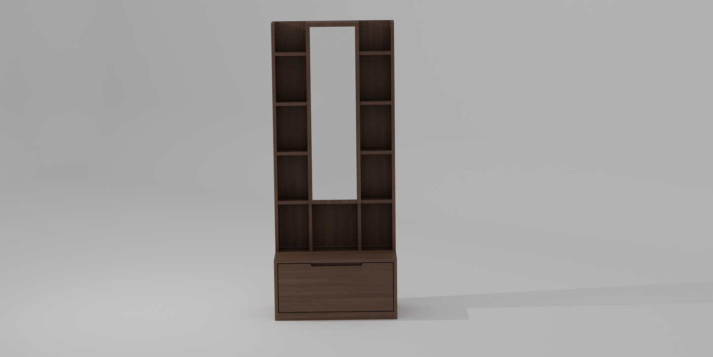 The Elegance Enclave Wood Finish Dressing Table