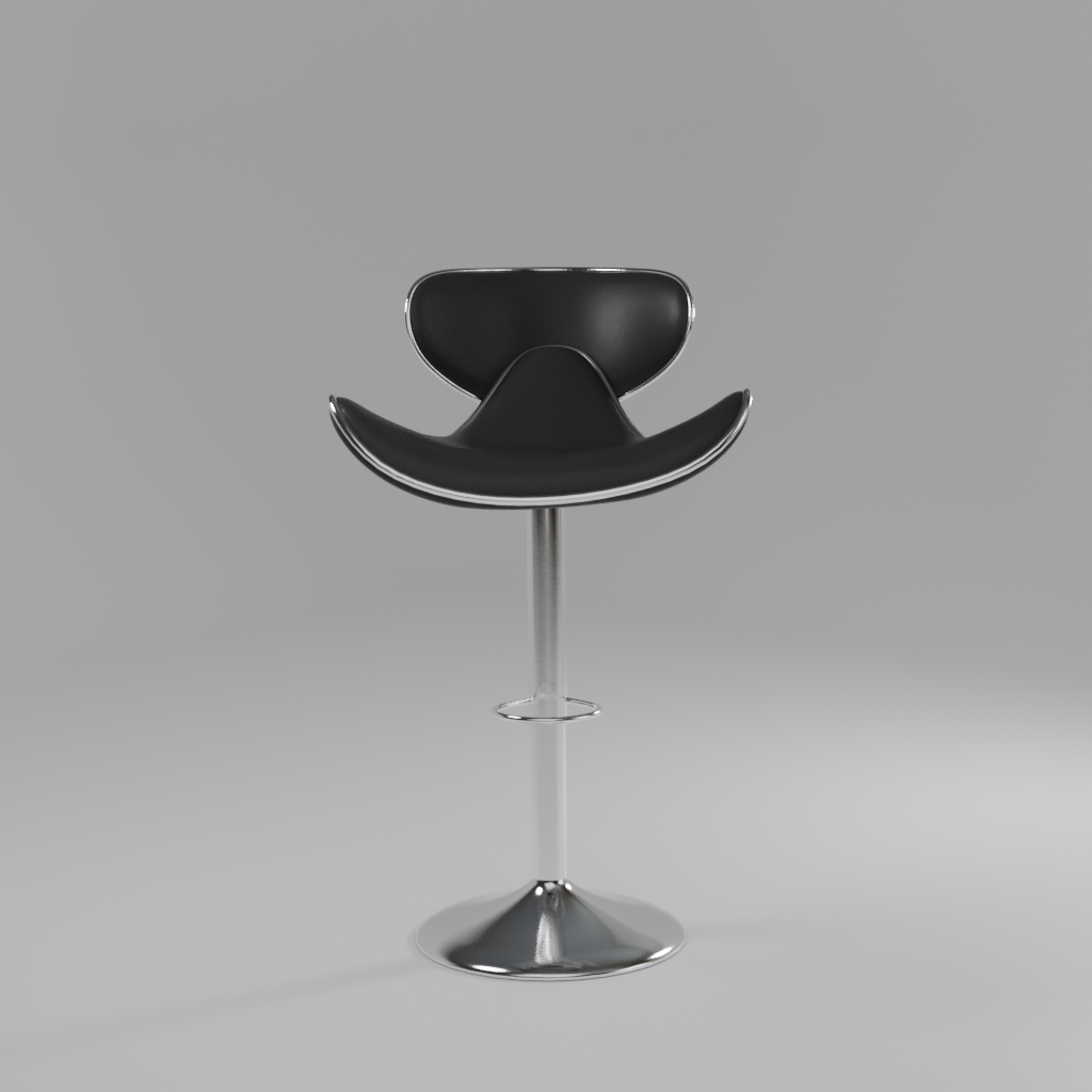 Vanguard  Bar Stool In Black Color and Leatherette