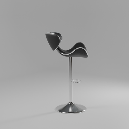 Vanguard  Bar Stool In Black Color and Leatherette