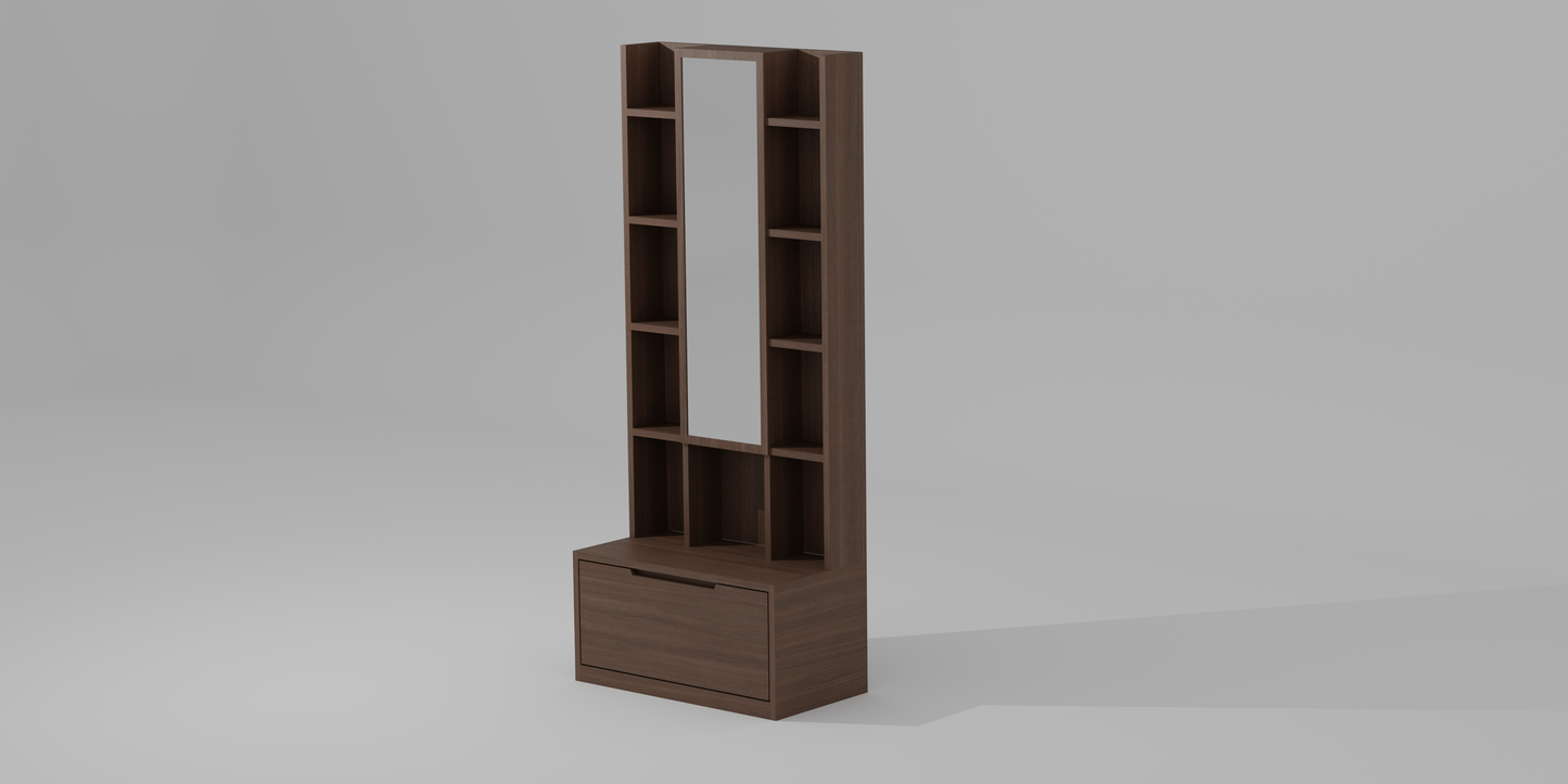 The Elegance Enclave Wood Finish Dressing Table