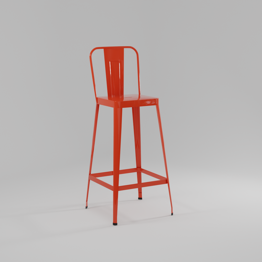 Apex Metal Bar Stool In orange Color