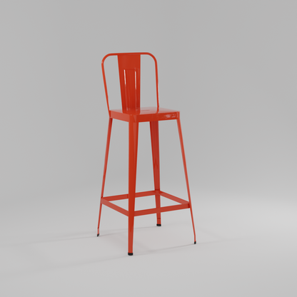 Apex Metal Bar Stool In orange Color