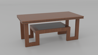 HAWQ JAPANESS COFFEE TABLE WITH WALNUT FINISHING