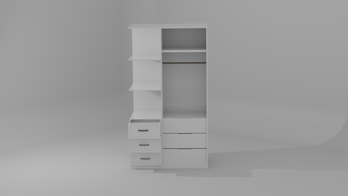 The Forest 2 door Wardrobe in white color