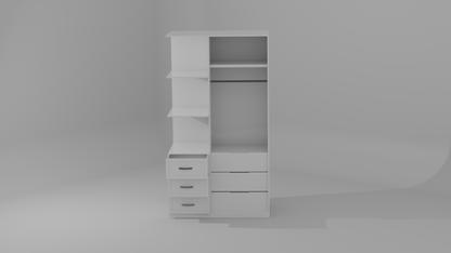 The Forest 2 door Wardrobe in white color
