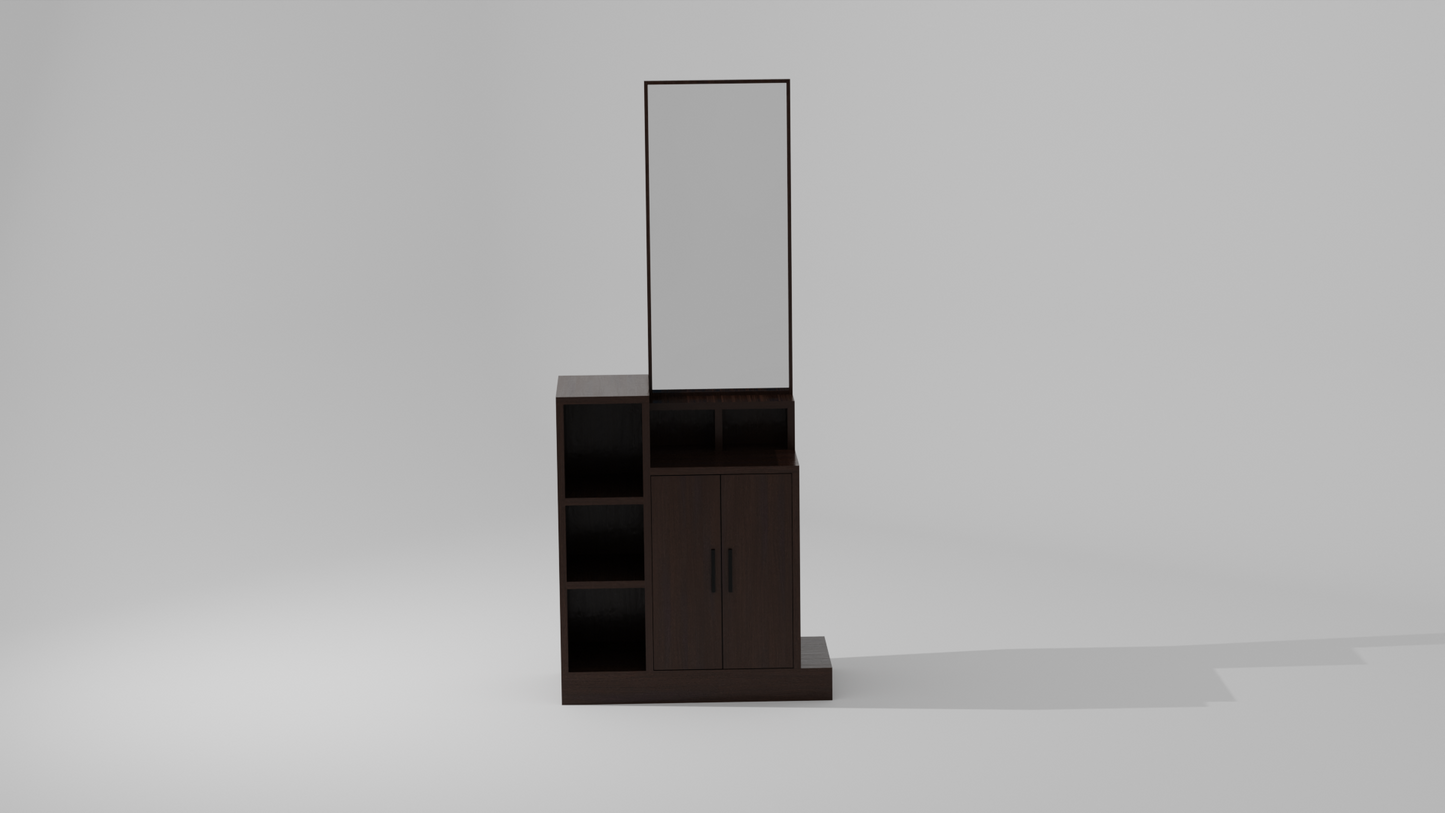 The Heirloom Dressing Table with a wood finish