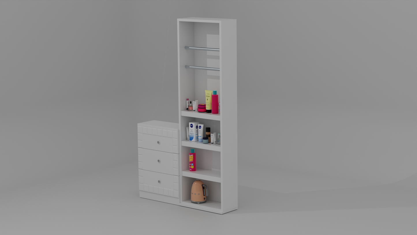 QSS dressing table in white color