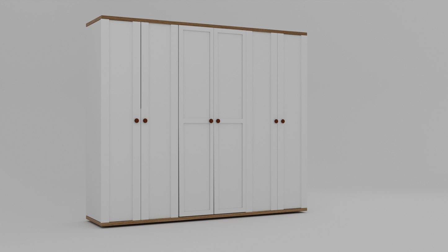 Mystique four door particle wood finish