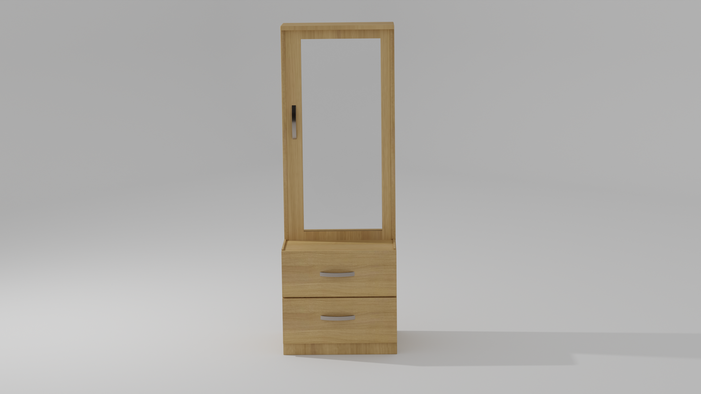 The Charm Corner Wood Finish Dressing Table