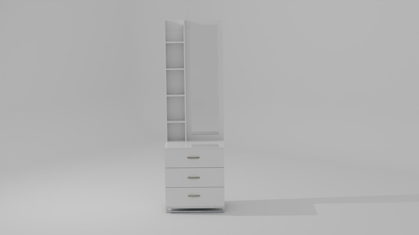 The Serene Reflection Dressing Table in a white color finish