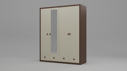 Apparel Alcove four door particle wood finish
