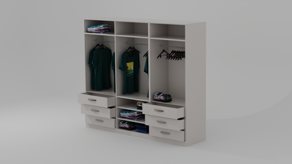 CleanLine three door Wardrobe