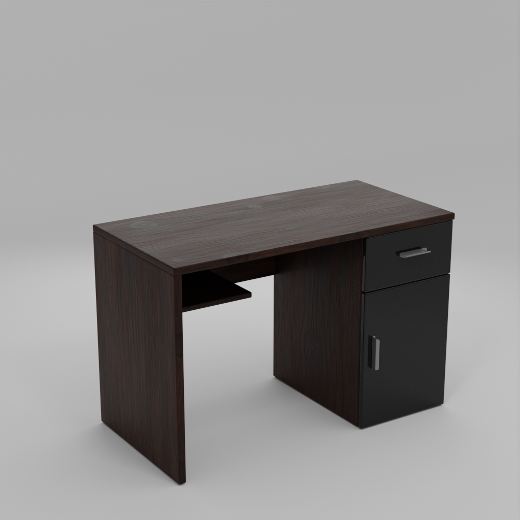 Athena Study Table in dark wood finish