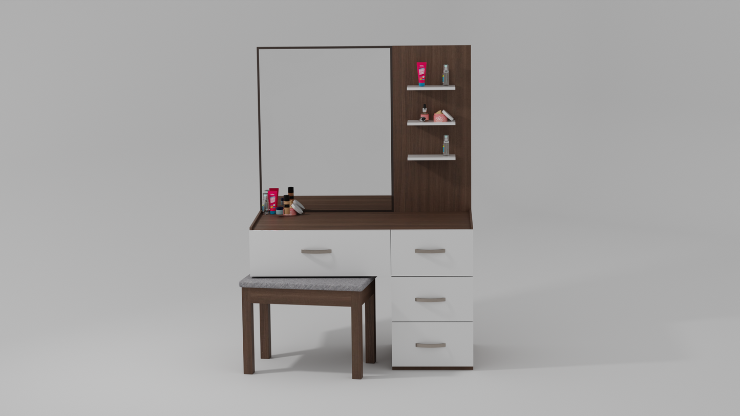 Mirror Magic Wood Finish Dressing Table