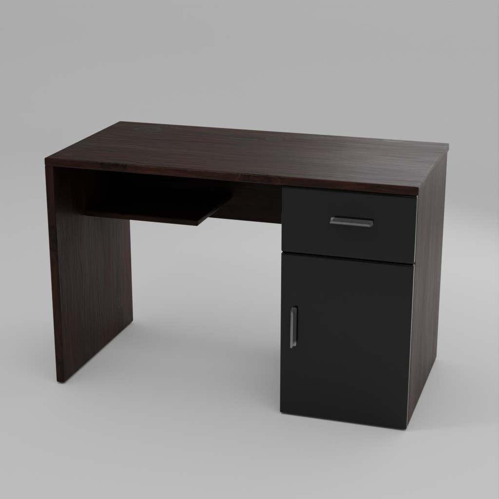 Athena Study Table in dark wood finish