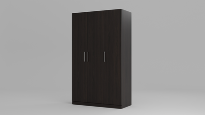 Celestial Closet three door dark wood finish