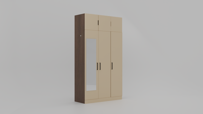 Nebula Nook three door  particle wood fnish with mirror
