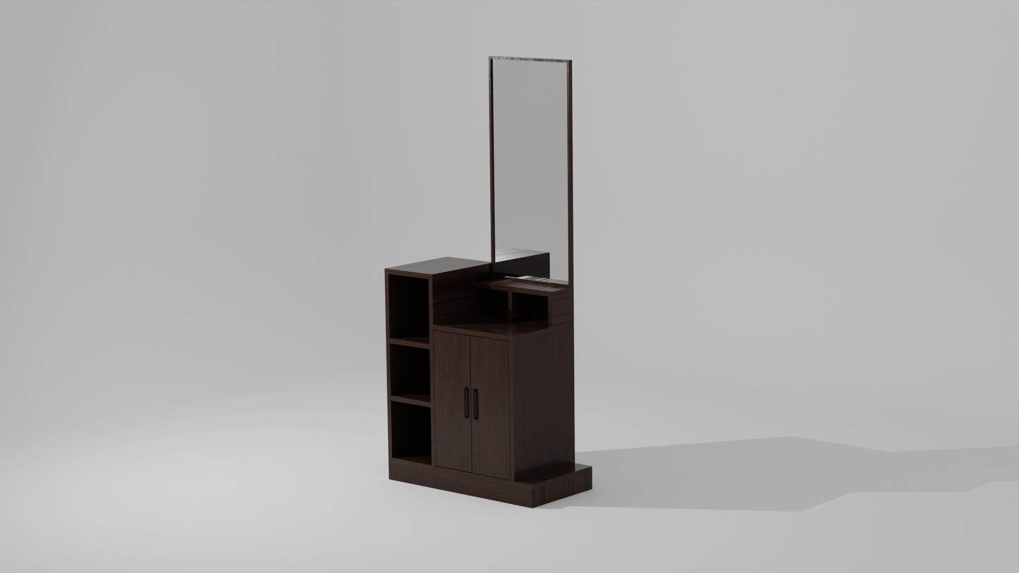 The Heirloom Dressing Table with a wood finish