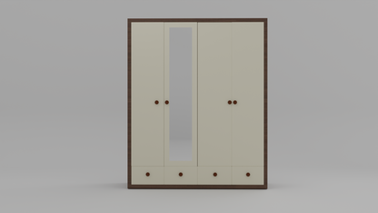 Apparel Alcove four door particle wood finish