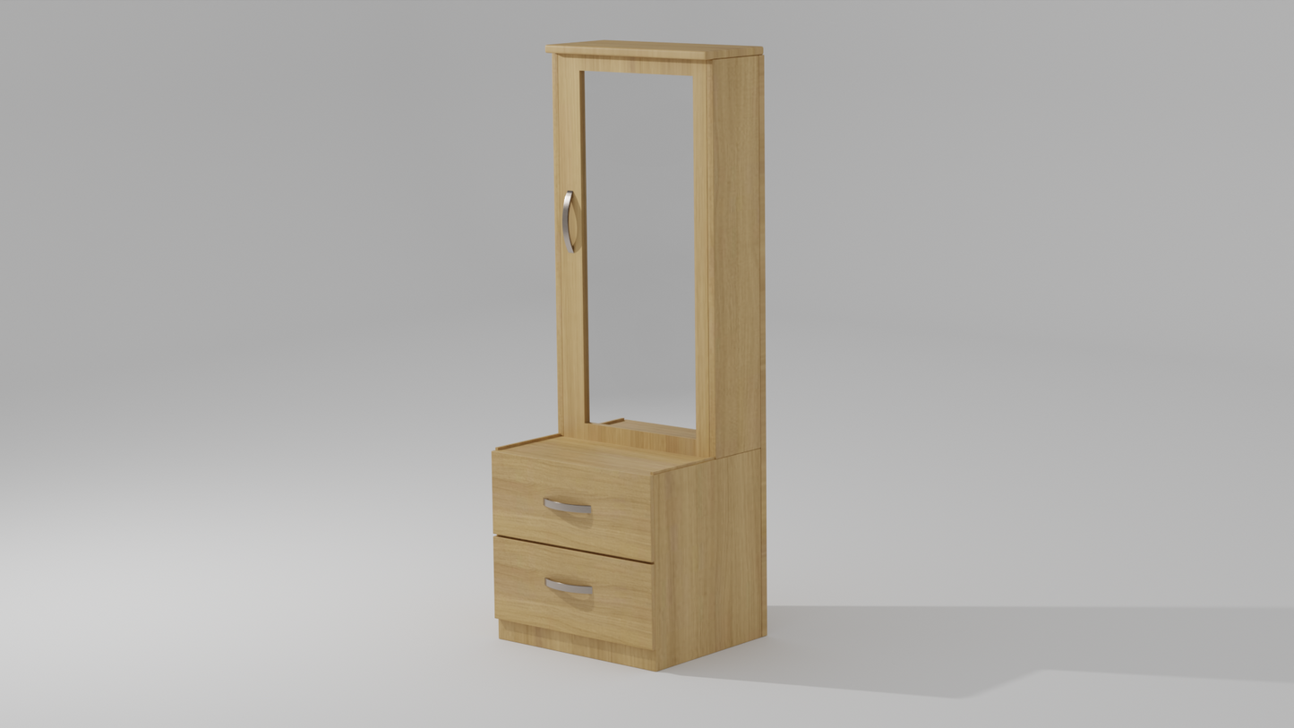 The Charm Corner Wood Finish Dressing Table