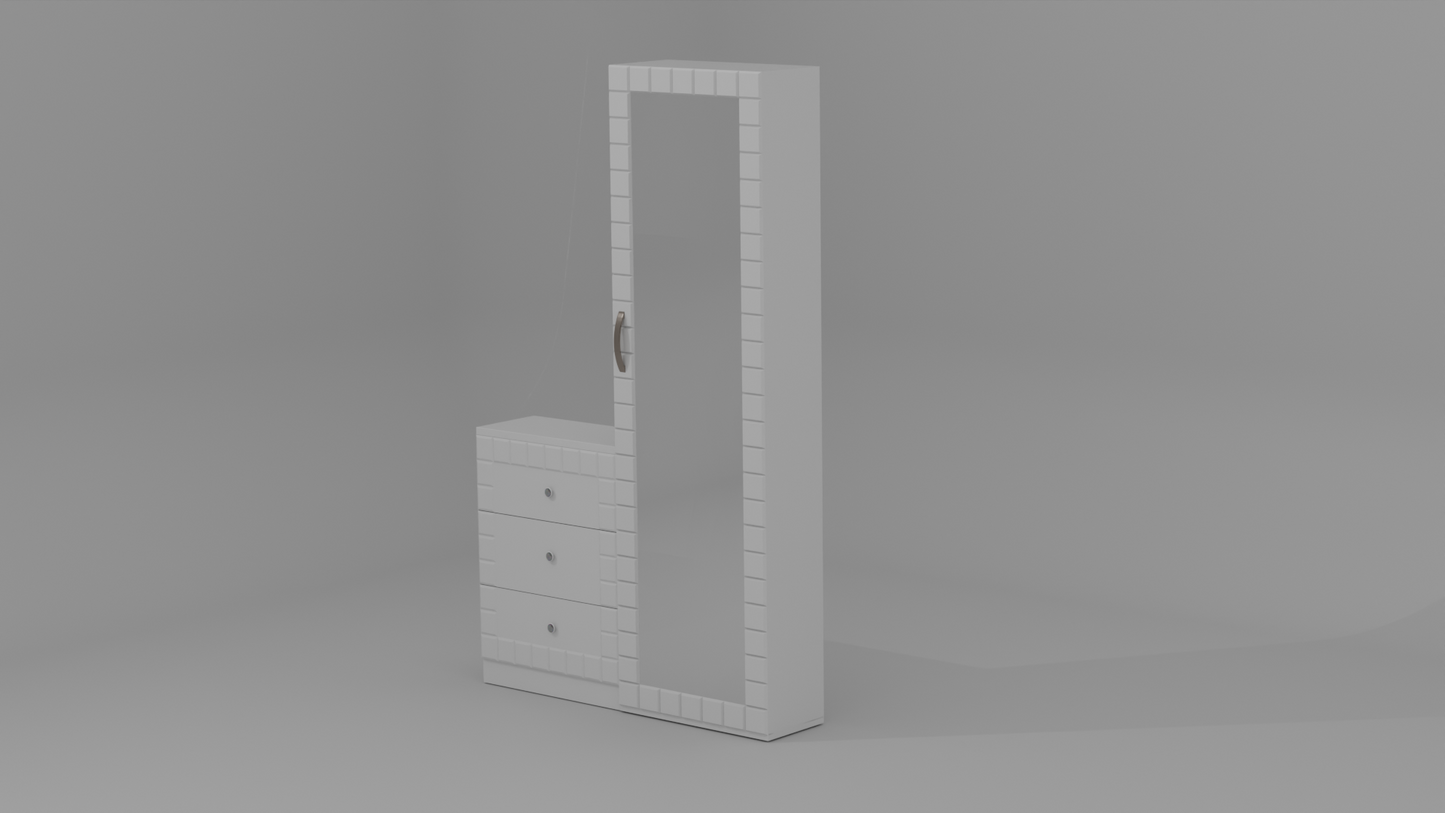 QSS dressing table in white color