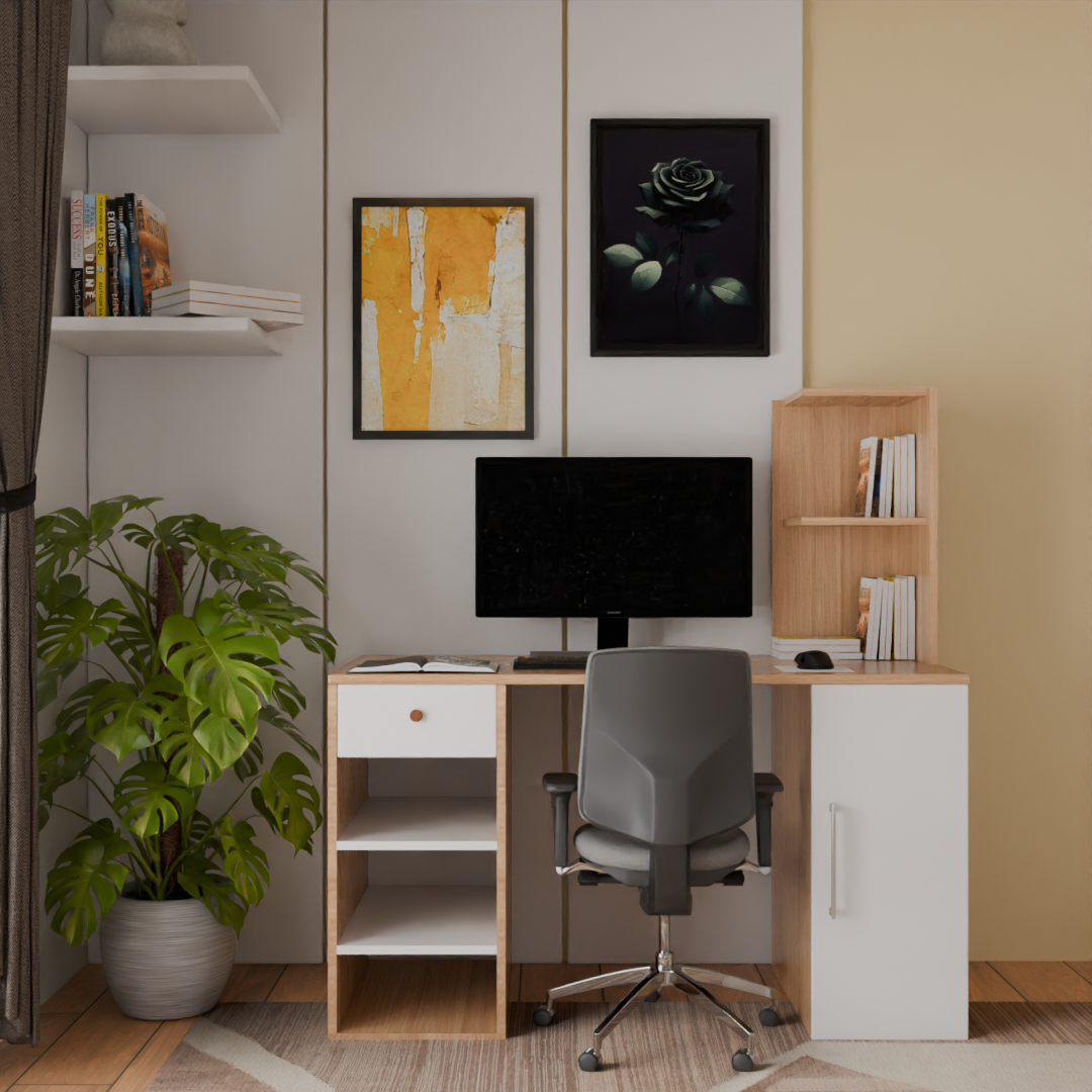 Noel Dual Tone  Writing Table Engineered Wood