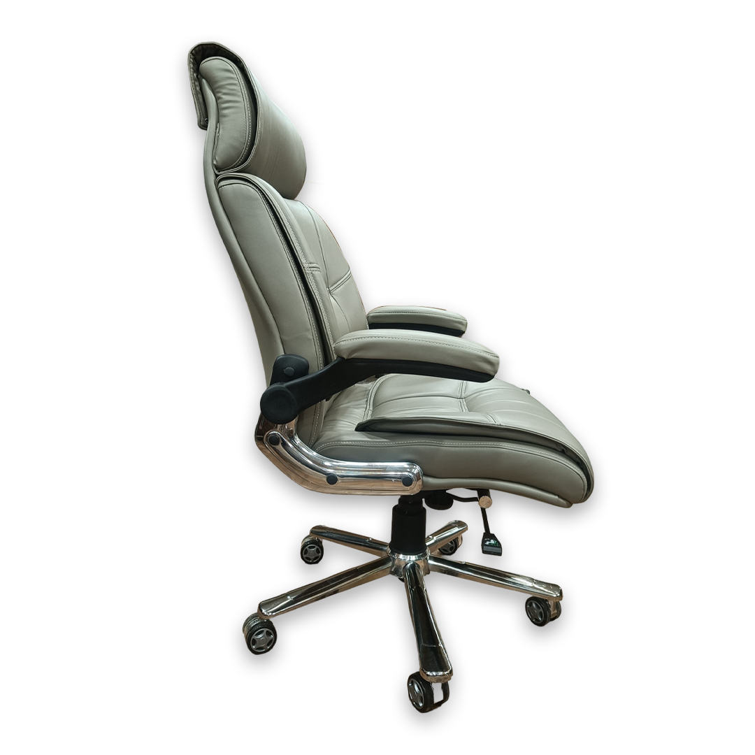 green office chair right view