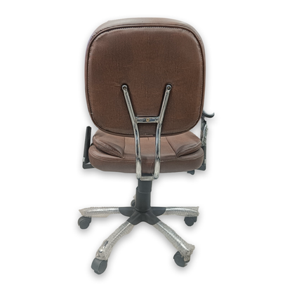 Brown office chair back view